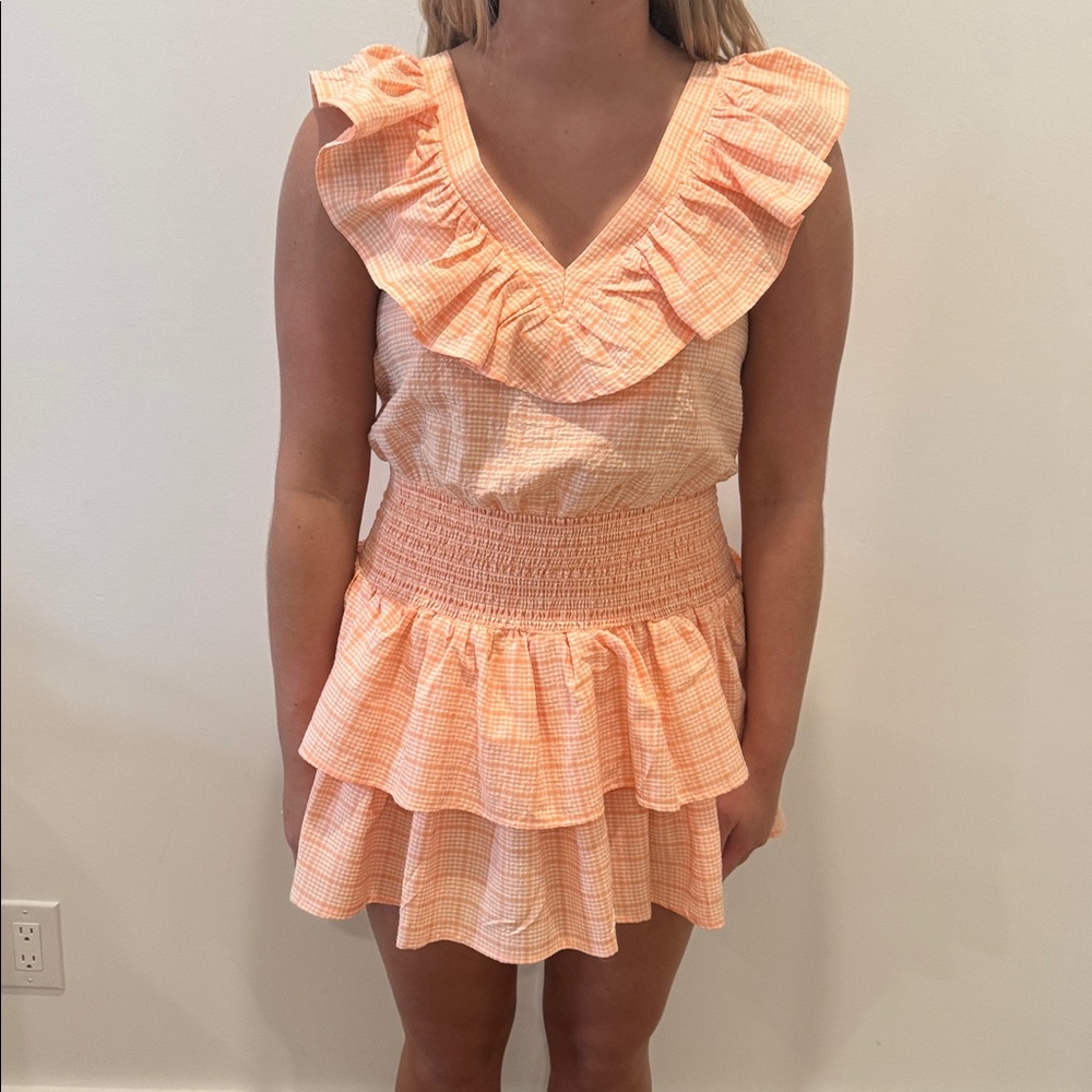 Ruffled Peach Dress